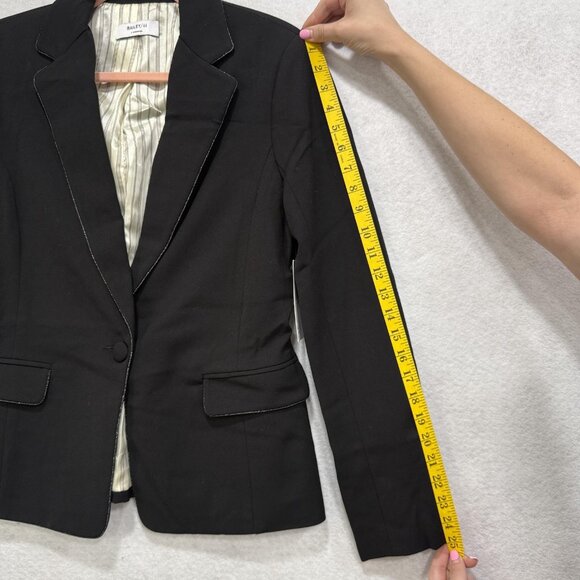 Bailey 44 Blazer Womens 4 Black Single Button Lined Career Stretch Jacket USA - Picture 9 of 11